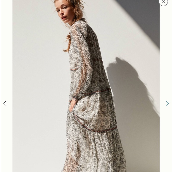 Romilly Tiered maxi dress Anthropologie size large - Picture 3 of 11